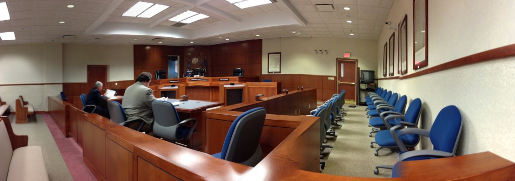 Court of Appeals - Louisville, Kentucky Counsel's Last Minute Preparations Before the Judges Enter Photo Taken With DMD App for Panorama Using iPad3